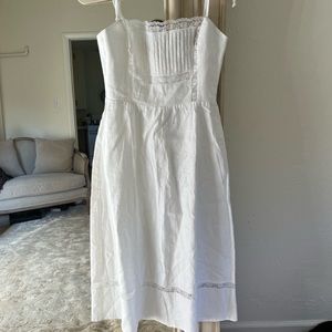 REFORMATION Wyoming Dress Size 4 White Linen reformation dress with lace